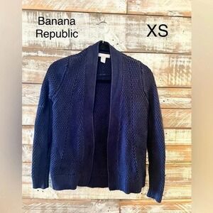 banana republic womens‎ blue long sleeved cardigan sweater XS